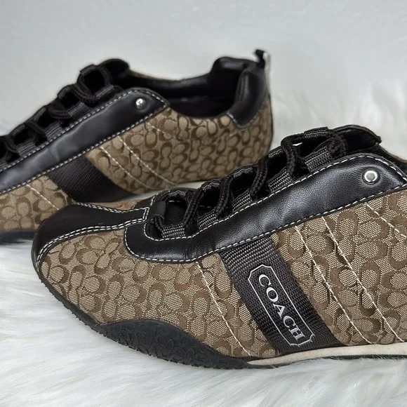 EUC Coach “Kelsie” signature logo in khaki, women's size 7.5 - Picture 4 of 11